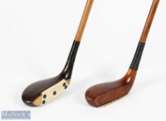 The Tolley Forganite putter stamped A Wells indistinctly to the crown together with a shallow mallet