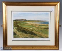 Royal Dornoch Graeme Baxter Golf Print framed and mounted under glass - size #57cm x 48cm