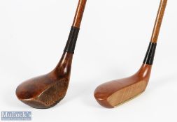 R Forgan The Tolley Forganite wooden mallet head socket neck putter with thick central brass sole