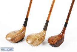 2x large head ladies socket neck woods a stripe top driver stamped D&A Auchterlonie St Andrews to