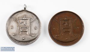 2x scarce London Press Golf Society medals from 1905 onwards - to include silver medal won by the