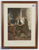 Royal and Ancient Golf Picture engraved by G E after a picture by Walter Sadler, framed and