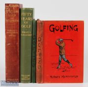 Horace G Hutchinson Golf Book Collection (4) - titles include the book of Golf and Golfers 1899,