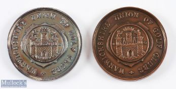 2x Warwickshire Union of Golf Clubs medals - a 1923 silver hallmarked medal engraved to rev; '