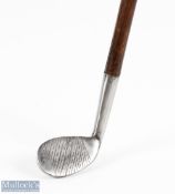 James Gourlay Fairles patent anti shank styled metal head niblick Golf Sunday Stick showing the