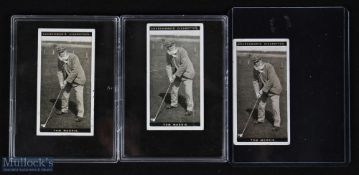 3x Tom Morris St Andrews - WA & AC Churchman Cigarette Cards of 