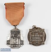 2x USA Golf Medals - featuring Indiana State Championship 1949 Team stamped 2nd to reverse, '