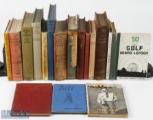 Period Golf Books, a good collection to include Golf Alex J Morrison 1934, the Aldin Book of Outdoor
