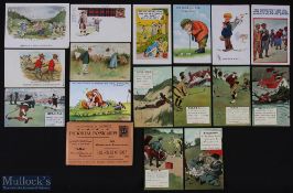 Golf Humorous Postcards, to include examples by Charles Crombie, Lance Thackery, a Clan McNaughton