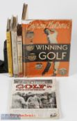 Period Golf Books, a good selection with a signed copy of Winning Golf Bryon Nelson 1946 - signed