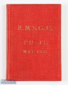 1937 Royal Mid Surrey Golf Club Rules Handbook - in the original red and gilt cloth boards - with