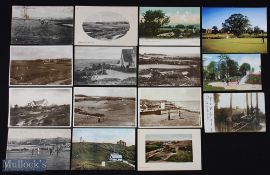 Collection of 15x various early Norfolk, Essex and Sussex golfing postcards from the early 1900s