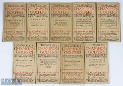 George W Beldham The World's Champion Golfers by Photochrom Co Ltd - 9 books from a set of 10 -