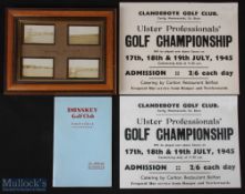 Ulster Northern Ireland, Scottish Golf Club Ephemera, to include a 1945 Clandeboye Golf Club