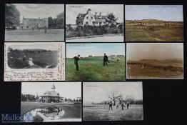 Collection of 8x early golfing postcards from the 1900s onwards - incl 2x Rochford Old Hall and