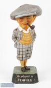 Early and Original Penfold Man Papier Mache Golfing Figure - the early figure with gap between the
