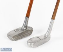 Standard Golf Club Alloy Schenectady styled putter together with a later John Letters The swan large