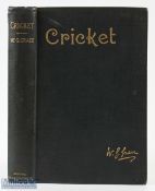 Cricket by W G Grace 1891 book - an interesting 489 page book with 44 illustrations and