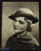 Entertainment Autograph - Signed press photograph Victoria Hopper to Jean Clarke Smith, Jean