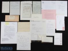 Naval and Naval related group of autograph pieces including an autograph letter of Sir Charles