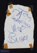Entertainment - Cream - Autographs - album page in blue ink, featuring Jack Bruce, Eric Clapton