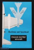 English Electric Canberra & New Lightning Aircraft c1959 sales brochure - an interesting 4
