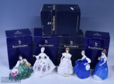Royal Doulton Figurines all are boxes with examples of HN3340 Kay, HN3601 Helen -damaged with