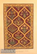 India - Lahore Woollen Carpet Print circa 19th century measures 10 x 14