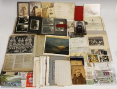 Assorted Ephemera - carton with a good selection of ephemera including a photo album c1940s,