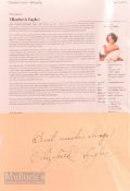 Elizabeth Taylor (1932-2011) Autograph inscribed 'Best Wishes always Elizabeth Taylor' to the