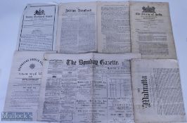 India - group of 19th c mainly printed documents all relating to India including the programme of