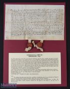 Vennington & Whitton - Shropshire - Medieval Deed 1412 - a fine medieval deed being a grant by