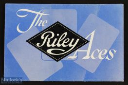 The Riley Aces. 1950 fold out Poster size brochure with 11 illustrations and detailing their range