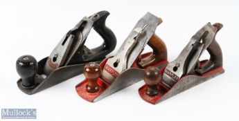 3x Period Marples Smoothing Plane, M4, M4 1/2 + unknown plane missing parts and a home-made handle