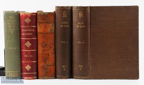 1869 Chamber's the Book of Days in 2 volumes, rebound ex lib, Harper's magazine June 1897 vol 34