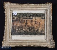 1866 The Battle of Custoza, Italian 3rd War for independence, framed period print, framed under