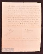 Autograph - Charles Manners-Sutton (1755-1828) Archbishop of Canterbury handwritten document -