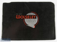 The New Wolsley Twelve 1936 - A fine quality 12 page sales catalogue illustrating in multicoloured