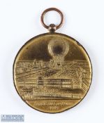 Henry Giffard's Giant Captive Balloon 1878 medallion Obverse; view of the Balloon over Paris.
