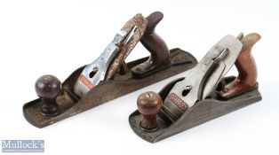 2x Stanley Bailey Plane Woodwork Tool No 41/2 + No.5 smoothing planes - both made in England F-G
