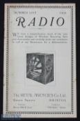 Bristol, Early Radio Catalogue; 
