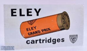 c1960 Original Eley Grand Prix Shotgun Cartridges Shop Advertising Metal sign a double-sided metal