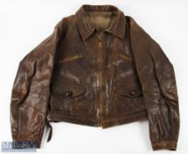 WWII Original Model Erich Hartmann Leather Jacket (Luftwaffe) chest size 42