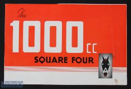 The 1000 Cc Square Four 1934-35 Brochure - subtitled fold out Brochure 