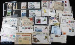 Postal History - First Day Covers carton of GB and overseas first day covers and stamps. Mostly last
