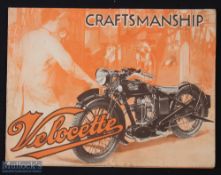 Velocette For 1933 sales brochure - 4 fold out Brochure illustrating and 4 models from 248 to 348 cc