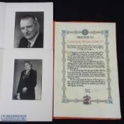 Birmingham - Certificate for Lord Mayor of Birmingham Walter Samuel Lewis with Photographs and Mayor