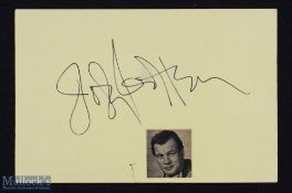 Entertainment - Hollywood - Joseph Cotton signature on a card with a small hs photograph