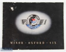 Morris; Minor, Oxford, Six 1950s Catalogue. A 24 page catalogue with 12 colour illustrations, plus