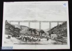 The Great Crumlin Railway Viaduct, South Wales August 1857 - Newport, Abergavenny and Hereford
